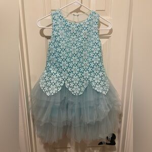 Trish Scully Light blue tulle and lace dress